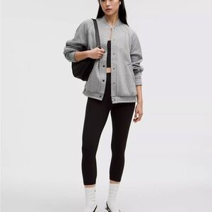 NEW LULULEMON Scuba Oversized Gray Varsity Jacket Plush - Super Cute! MSRP: $168